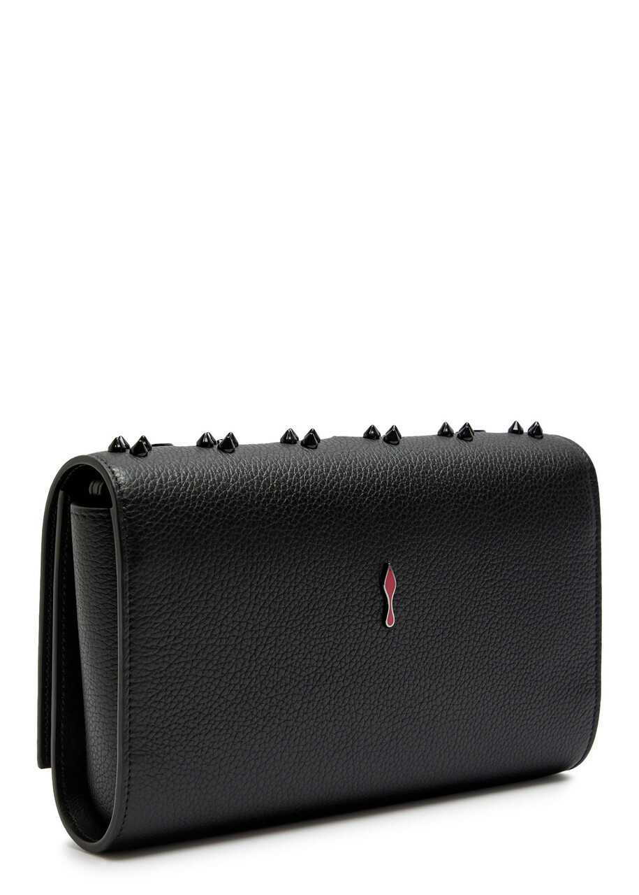 Christian Louboutin Paloma Embellished Leather Clutch - Black - One Size