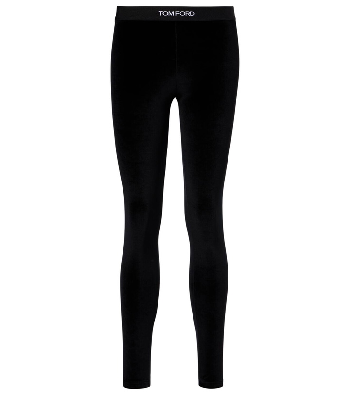 Photo: Tom Ford Logo velour leggings