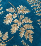 Les-Ottomans Embroidered cotton velvet cushion