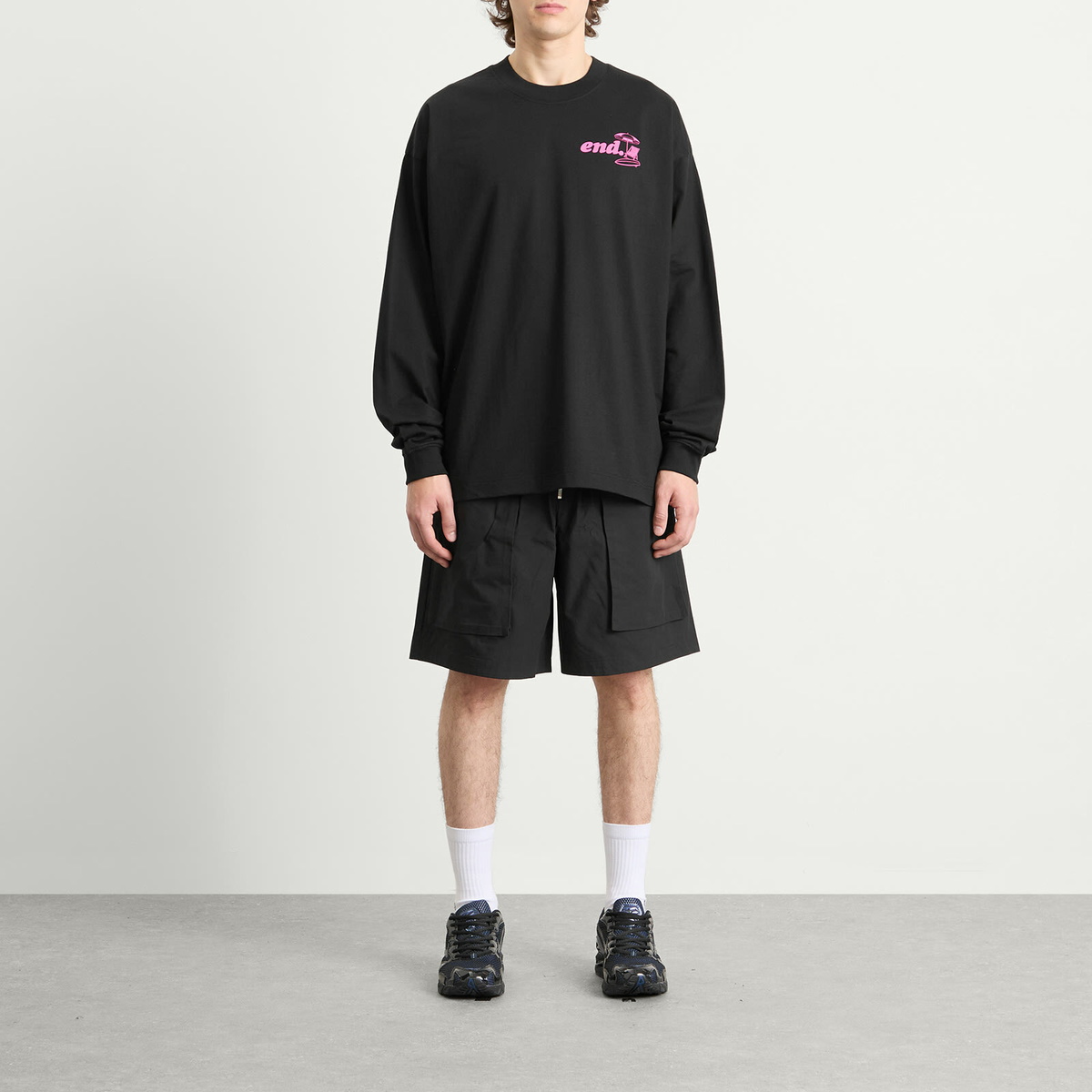 END. Coastal Board Repairs Long Sleeve T-Shirt in Black