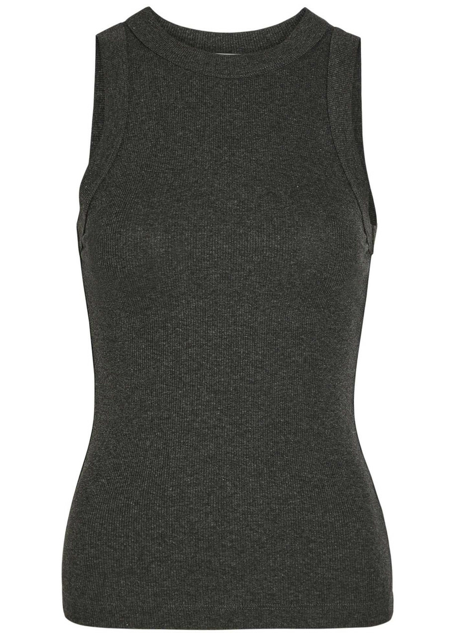 Agolde Leigh Stretch-knit Tank top Dark Grey