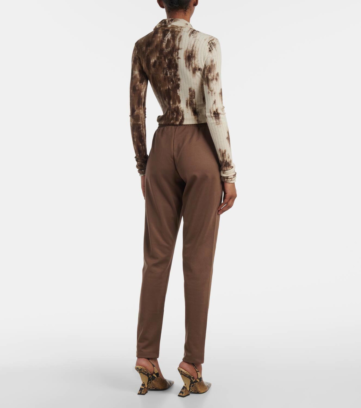 The Attico Logo cotton-blend jersey sweatpants
