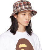 BAPE Red Check Bucket Hat