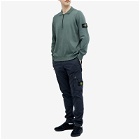 Stone Island Men's Soft Cotton Long Sleeve Knitted Polo Shirt in Musk