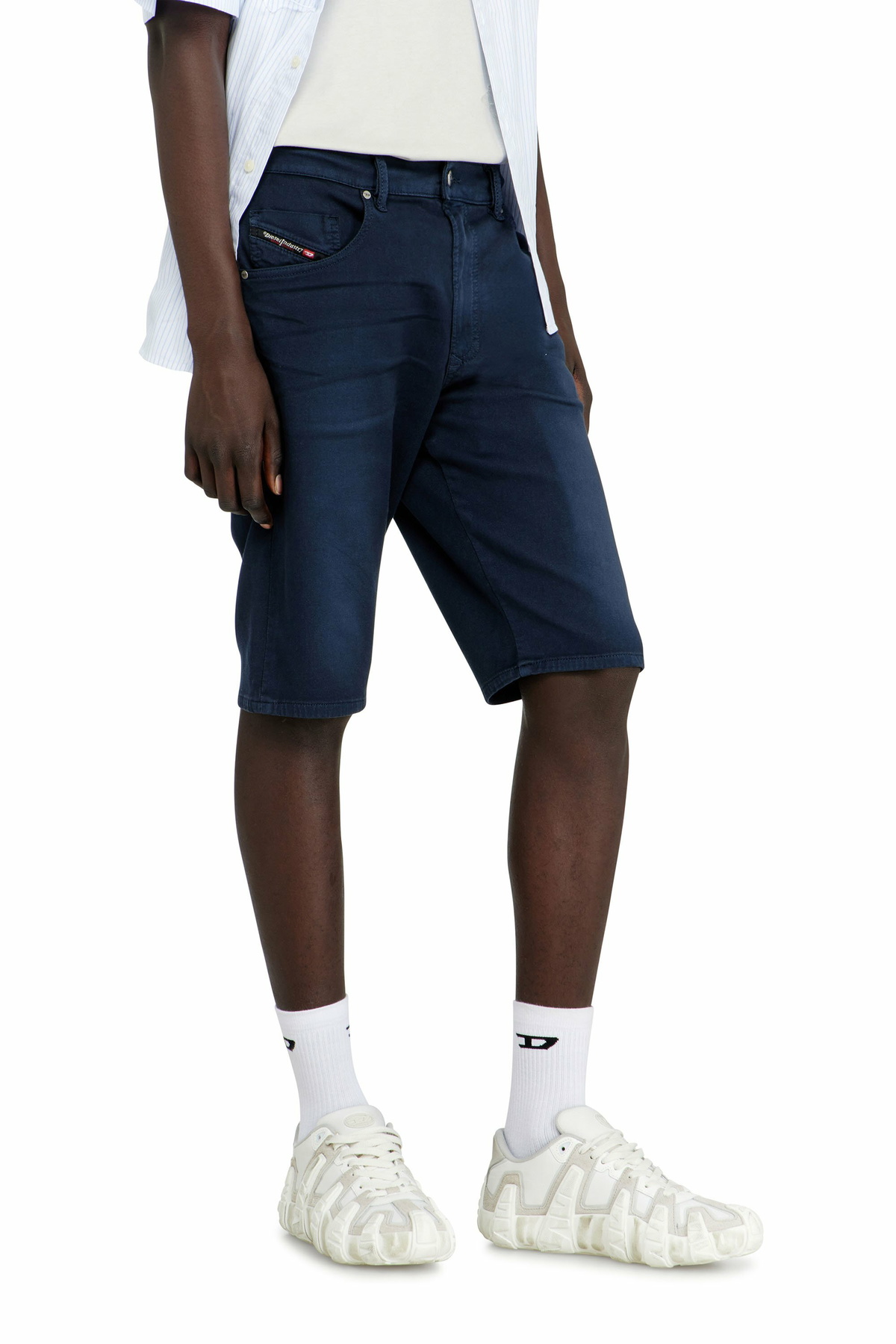 Diesel Slim shorts in coloured denim - Denim short pants Mens in Blue