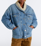 Isabel Marant Pimia fleece-trimmed denim jacket