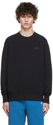 Nike Black Cotton Sweatshirt