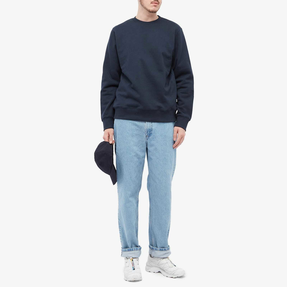 Wood Wood Men's Hugh Crew Sweat in Navy