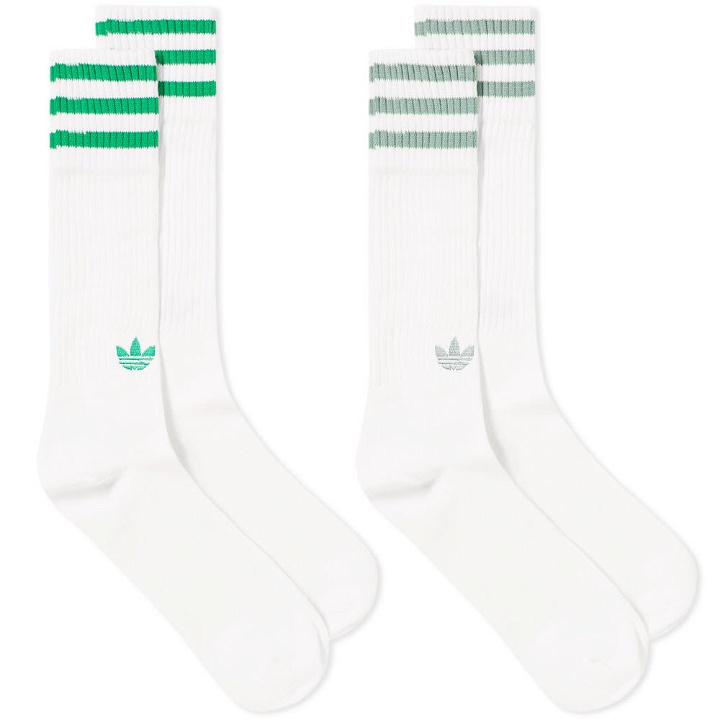 Photo: Adidas Solid Crew Sock - 2 Pack White