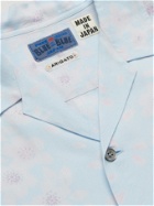 BLUE BLUE JAPAN - Camp-Collar Printed Crepe Shirt - Blue - S