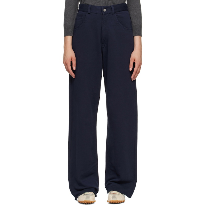 Photo: MM6 Maison Margiela Black Cotton Lounge Pants