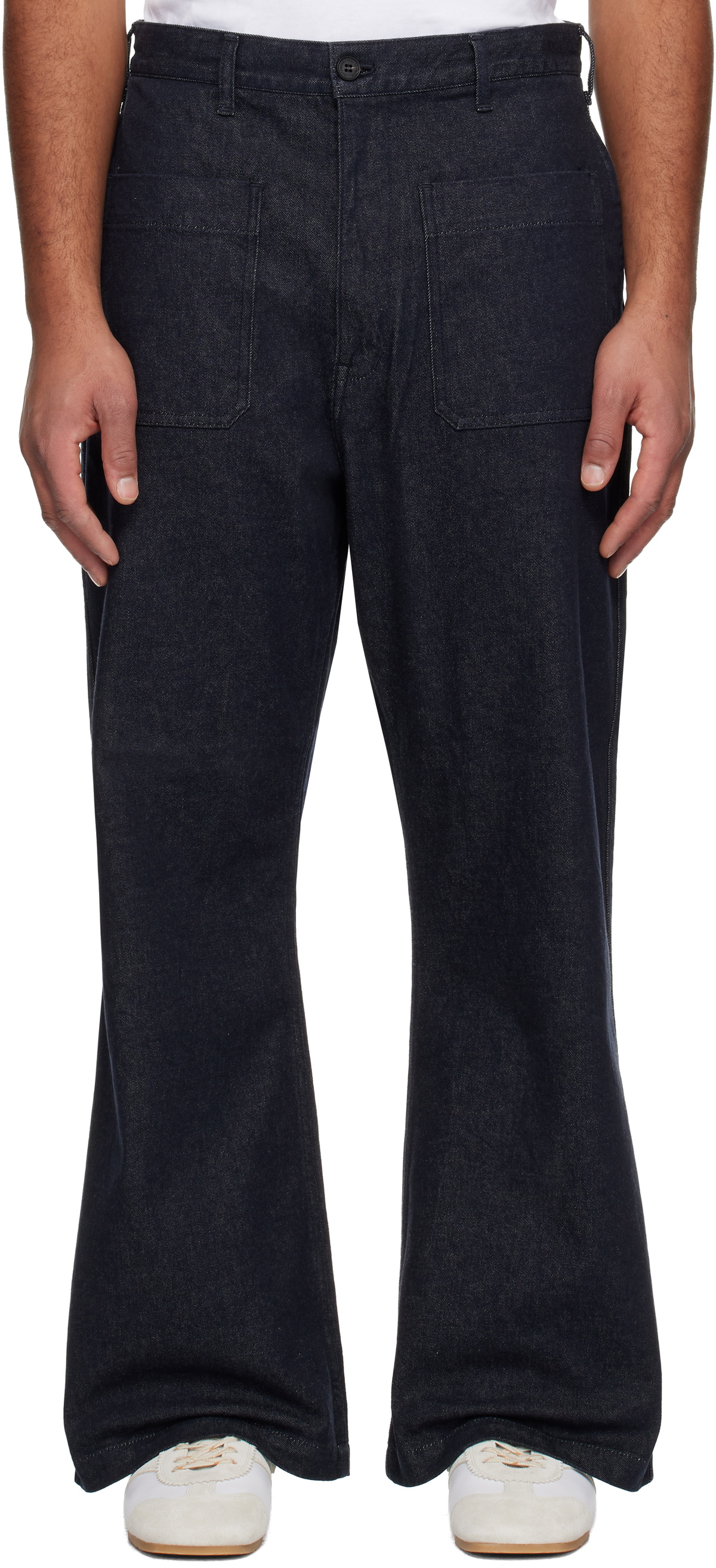 Comme des Garçons Homme Navy Cotton Reactive Denim Jeans