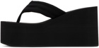 Coperni Black Branded Wedge Sandals