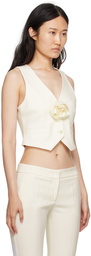 Blumarine White Rose Vest