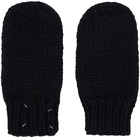 Maison Margiela Black Childish Stitches Mittens