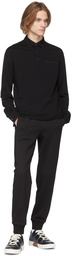 Ermenegildo Zegna Black Cotton Long Sleeve Polo