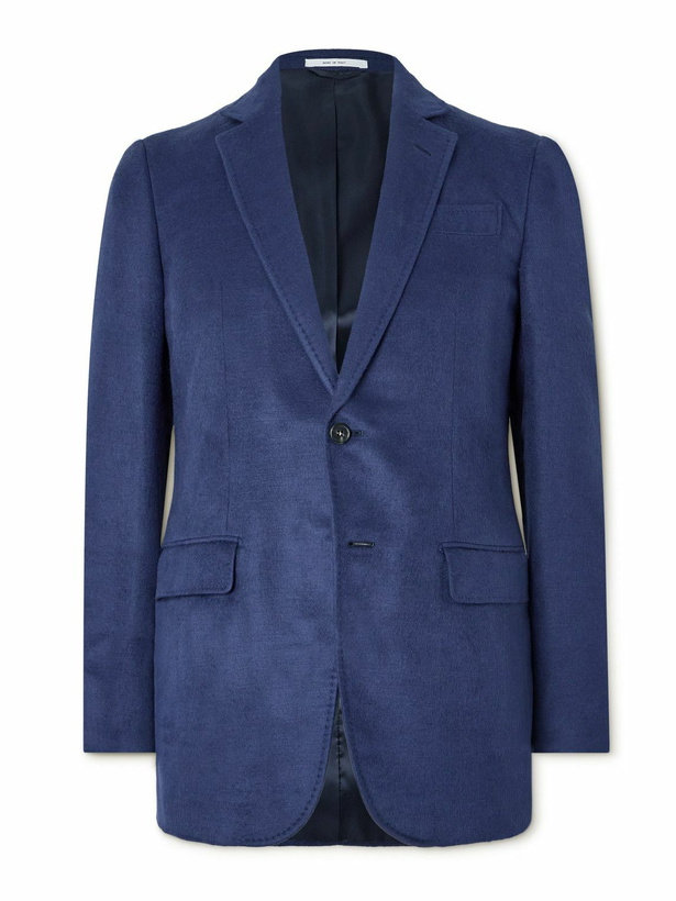 Photo: Gabriela Hearst - Irving Slim-Fit Silk-Felt Blazer - Blue