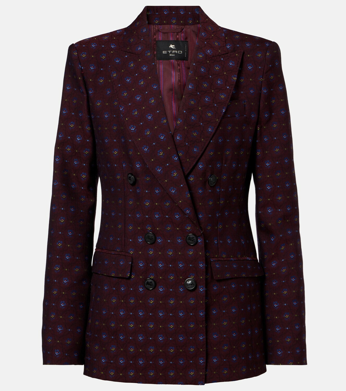 Etro Floral wool and cotton jacquard blazer