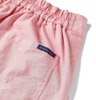 INCOTEX - Tapered Reversible Double-Faced Cotton-Voile Drawstring Trousers - Pink