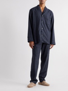 Zimmerli - Checked Cotton and Wool-Blend Flannel Pyjama Set - Blue