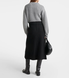 Jil Sander Wool midi skirt