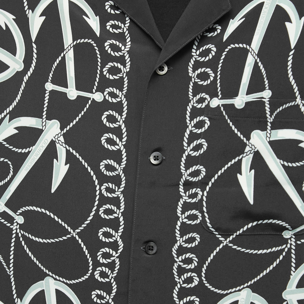 トップス NEIGHBORHOOD ANCHOR HAWAIIAN SHIRT SS Neighborhood Men's Anchor Hawaiian Shirt in Black Neighborhood