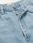 AGOLDE - Anson Straight-Leg Frayed Denim Shorts - Blue