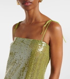 Adriana Degreas Solid Sequins midi dress