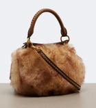 Miu Miu Rendez-vous studded shearling tote bag