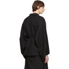 Fumito Ganryu Black Wool Kimono Blazer