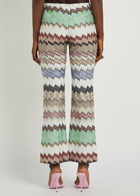 Missoni Snake-pattern Metallic-knit Trousers Multicoloured