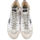 Golden Goose White and Grey Canvas Francy Sneakers