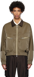 Andersson Bell Khaki New Ortega 23 Faux-Leather Bomber Jacket