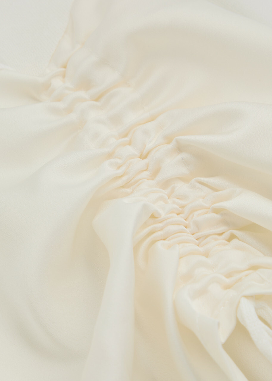 High Jargon Panelled Fine-knit top Cream