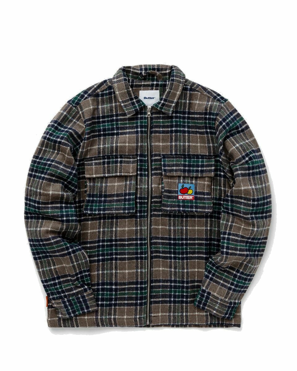 Photo: Butter Goods Grove Plaid Overshirt Blue/Brown - Mens - Overshirts