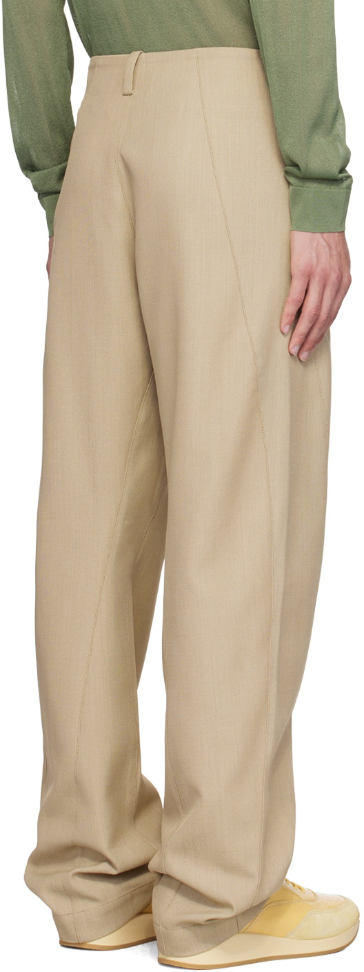 JACQUEMUS Beige La Casa 'Le pantalon Scala' Trousers Jacquemus