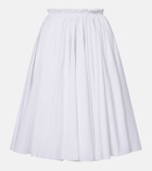 Ami Paris Corolla gathered cotton midi skirt