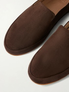Mulo - Evening Suede Loafers - Brown