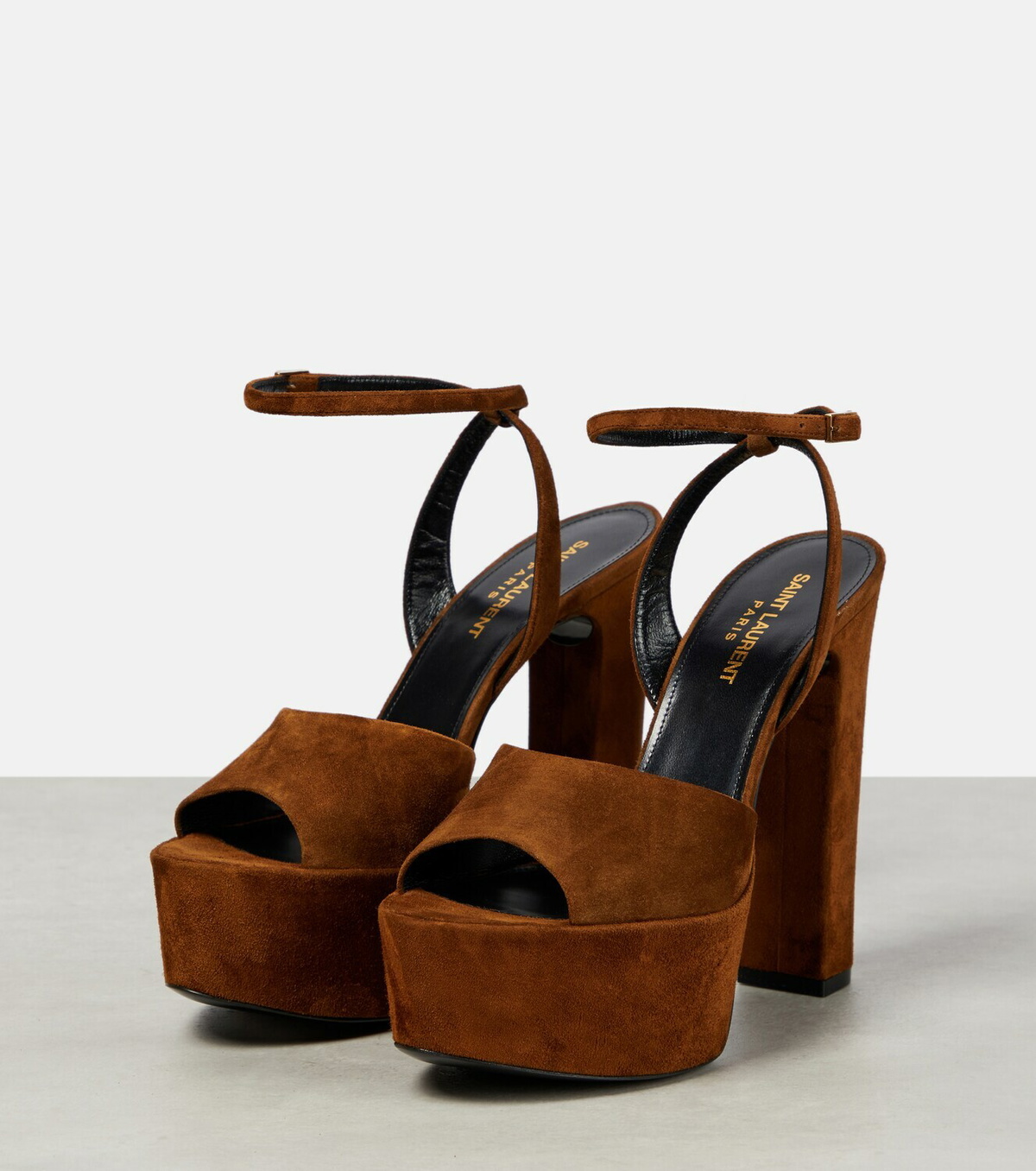Saint Laurent Jodie 95 suede platform sandals Saint Laurent