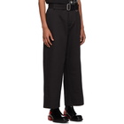 Alexander McQueen Black Wide Belted Cargo Pants