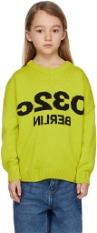 032c SSENSE Exclusive Kids Green Selfie Sweater