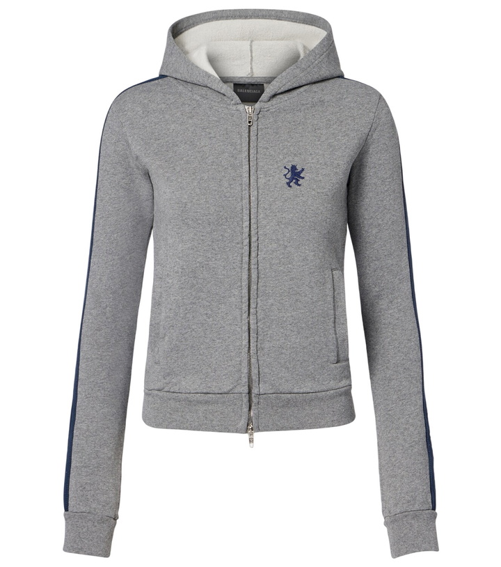 Photo: Balenciaga Embroidered cotton zip-up hoodie