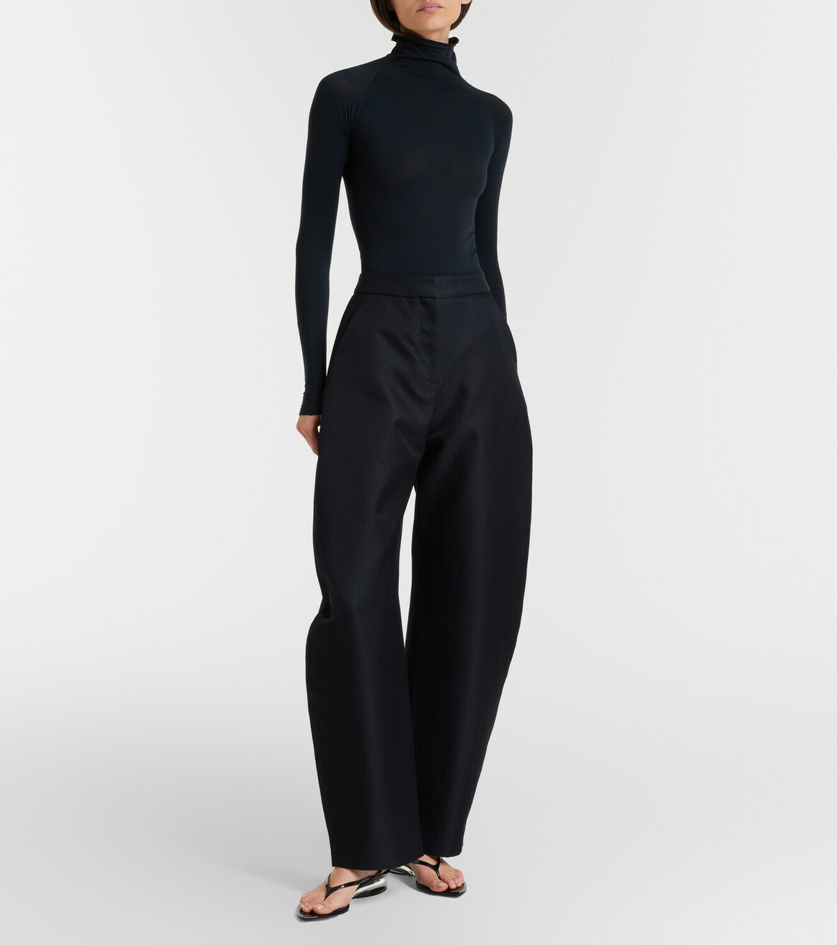 Alaïa Invisible patent leather thong sandals