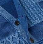 Beams Plus - Patchwork Cotton Cardigan - Blue