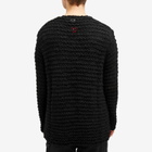 Comme des Garçons Men's Wool Garter Stitch Knit in Black