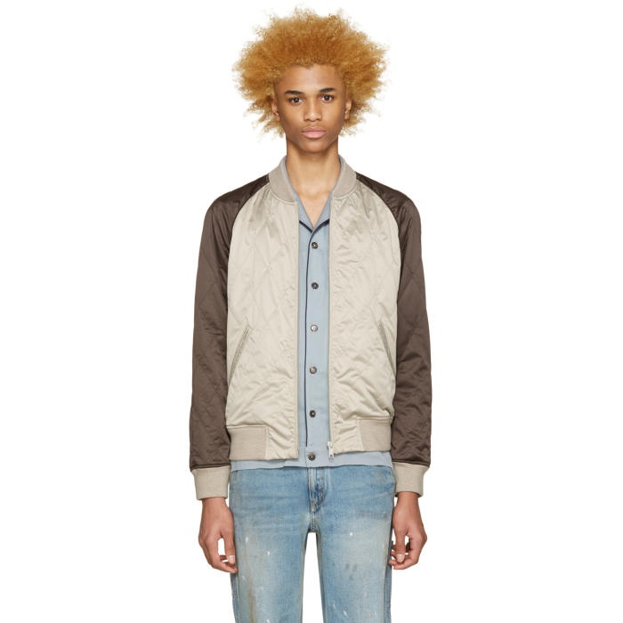 Photo: Marc Jacobs Beige and Brown Bomber Jacket