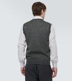 Maison Margiela Printed distressed wool sweater vest