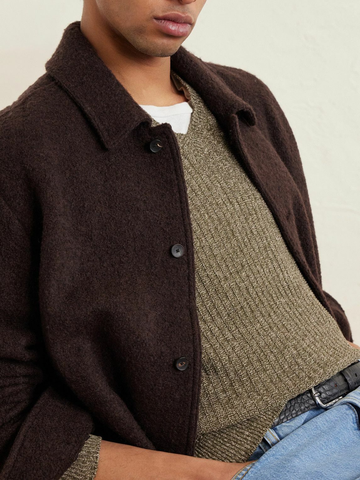 Inis Meáin - Moss Ribbed Linen and Cotton-Blend Sweater - Green