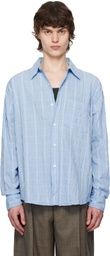 mfpen Blue Seersucker Executive Shirt