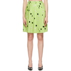 MM6 Maison Margiela Green Belted Midi Skirt